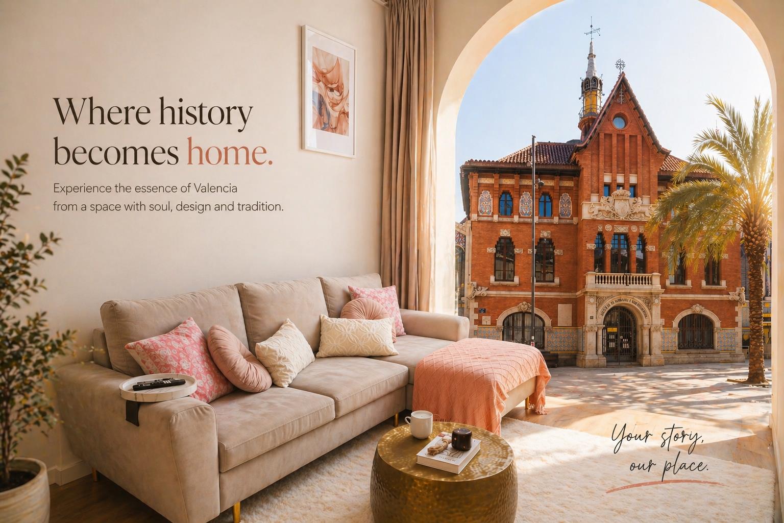 Furnished apartments in Valencia historic center — Spirit of Mercat building exterior near Mercado Central